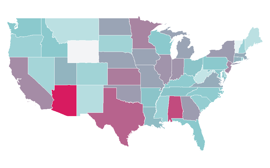 Affinité par région — Suit (clothing), États-Unis