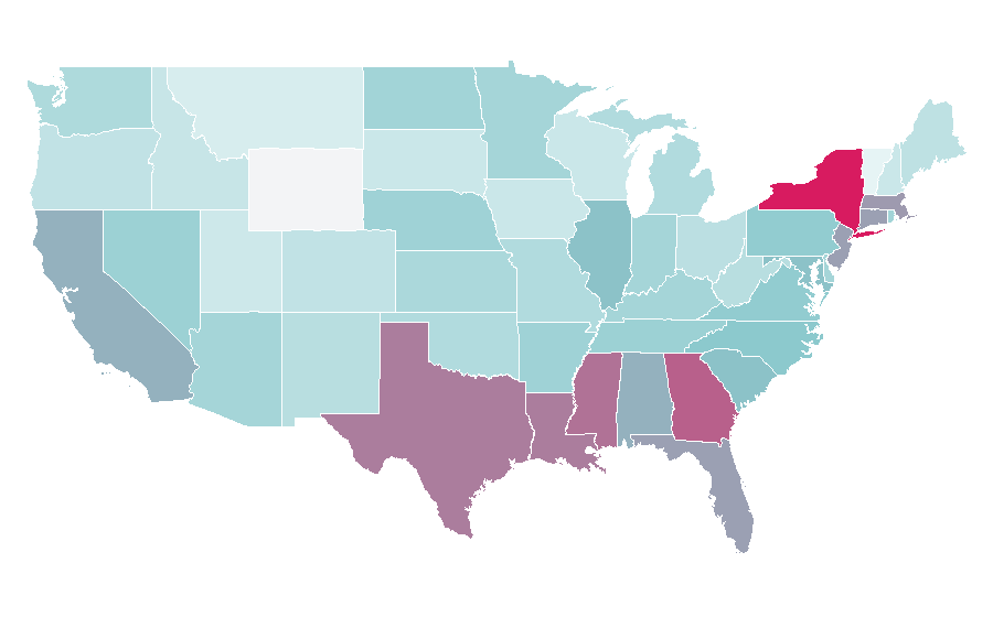 Affinity by region — Suitcase, United States