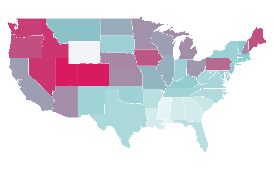 Affinity by region — Sum 41, United States