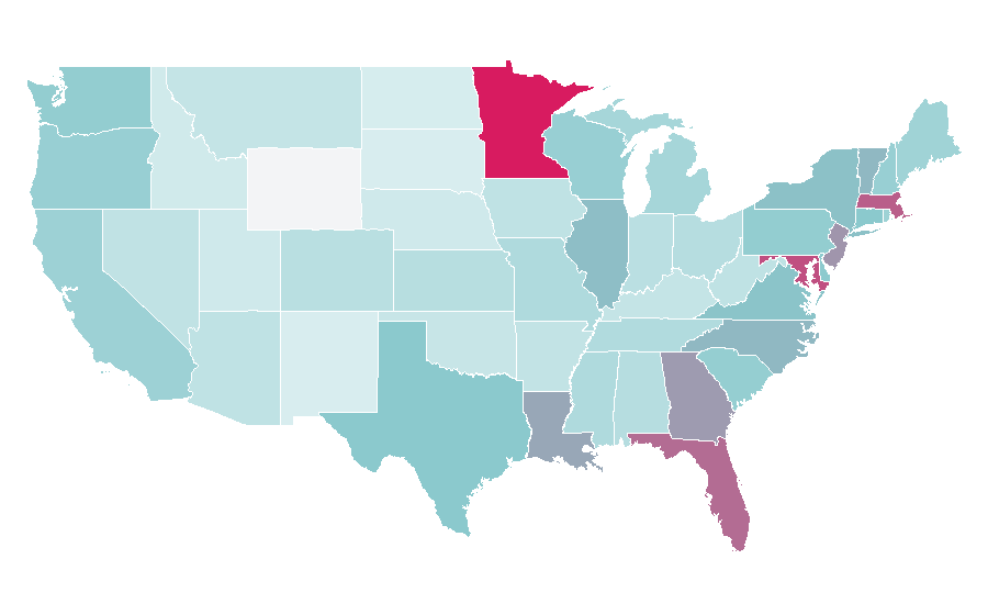 Affinität nach Region — Summer camp, USA