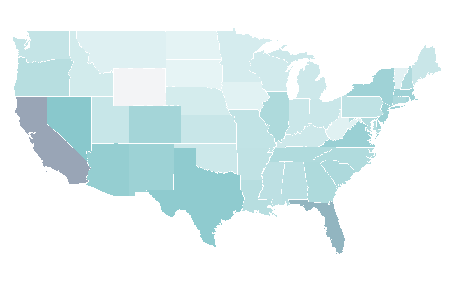 Affinity by region — Sunglass Hut, United States