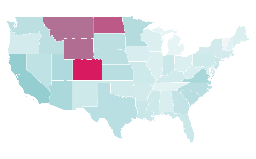 Affinität nach Region — Sunlight, USA