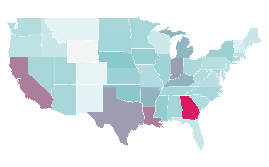 Affinity by region — SunnyD, United States