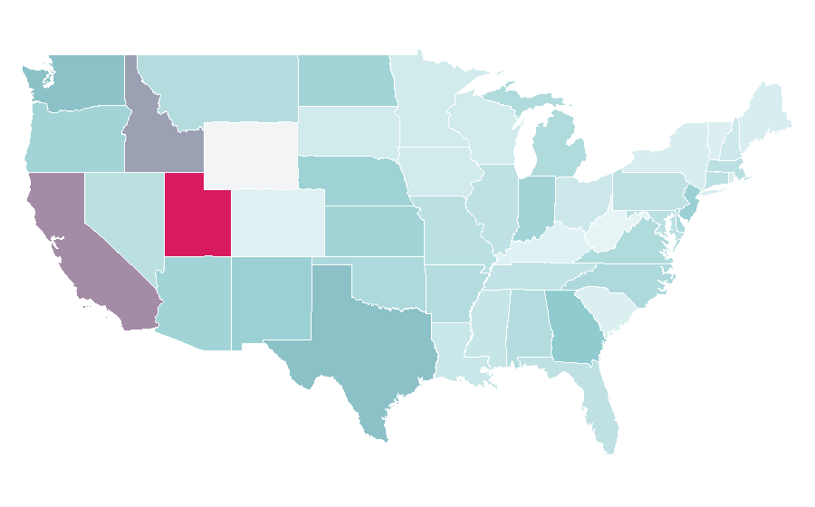 Affinity by region — Sunroof, United States
