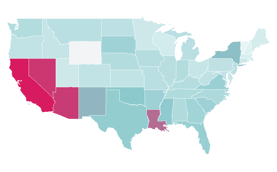 Affinity by region — Super!, United States