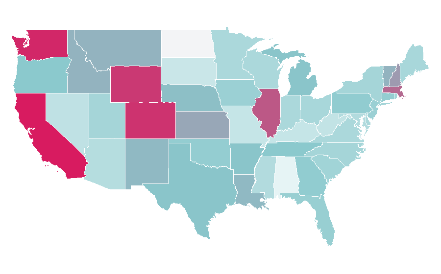 Affinity by region — Super Bowl Sunday, United States