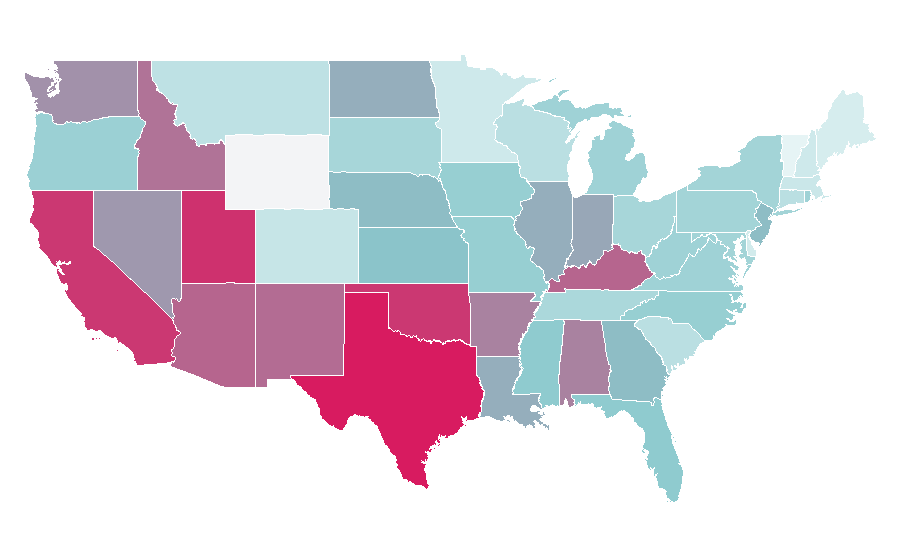 Affinity by region — Super Mario Bros., United States