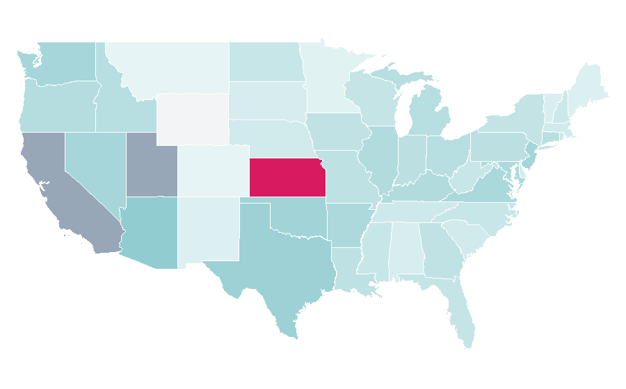 Affinity by region — Super Smash Bros. Brawl, United States