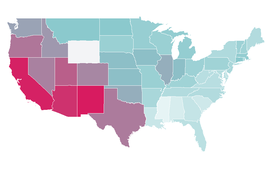 Affinity by region — Superbad (film), United States