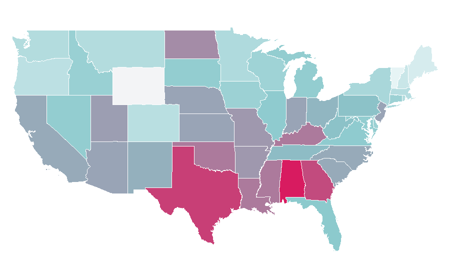 Affinité par région — Superhero, États-Unis