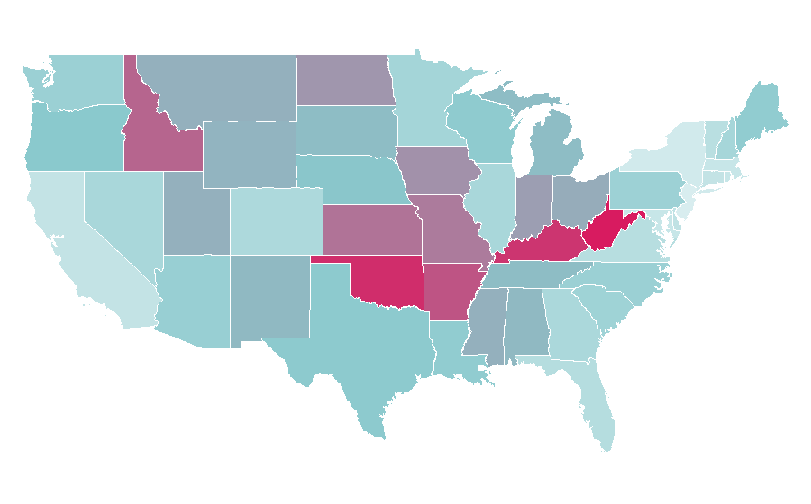 Affinité par région — Supernaturals, États-Unis