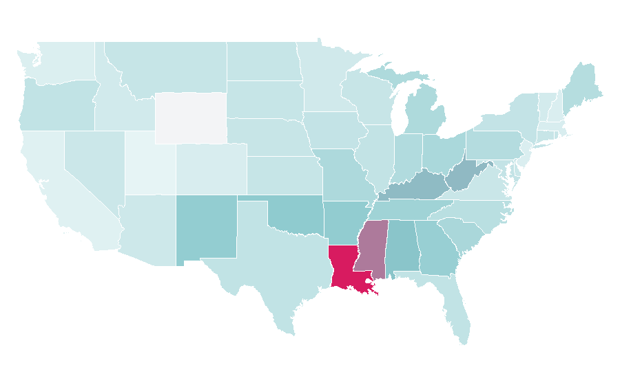 Affinity by region — Supplemental Nutrition Assistance Program, United States