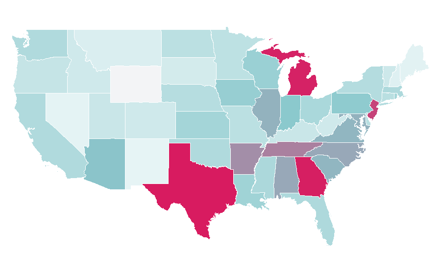 Affinity by region — Supply chain management, United States