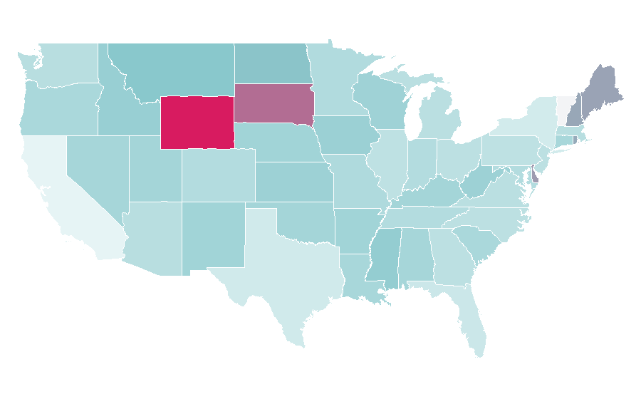 Affinity by region — Surf lifesaving, United States