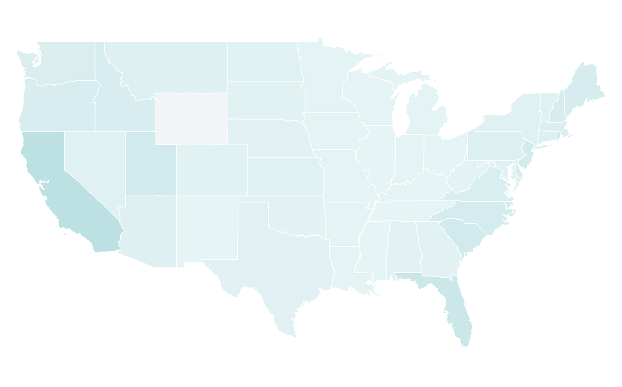 Affinité par région — Surfboard, États-Unis