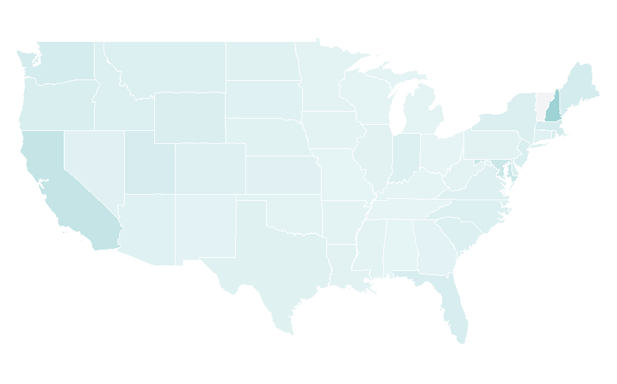 Afinidad por región — Surfing, Estados Unidos
