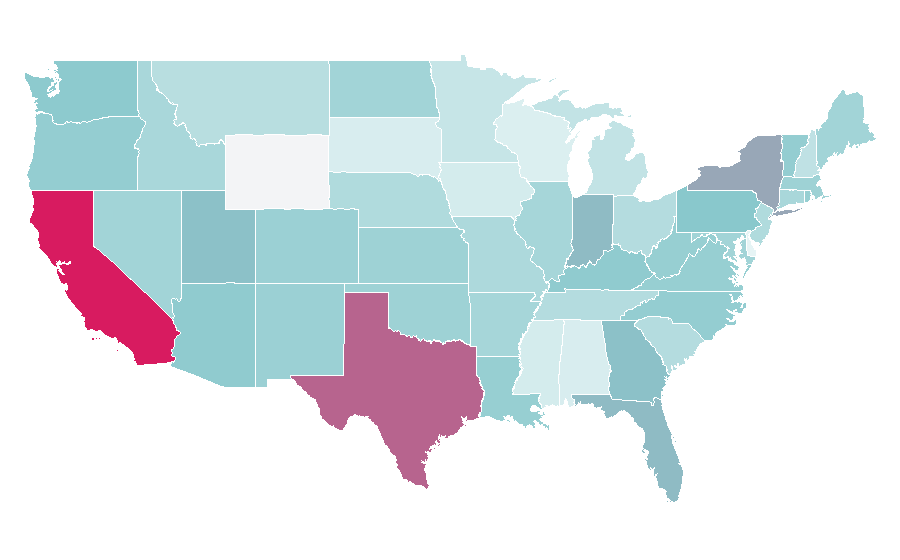 Affinity by region — Surrealism, United States