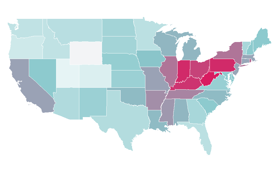 Affinity by region — Survivor Series, United States