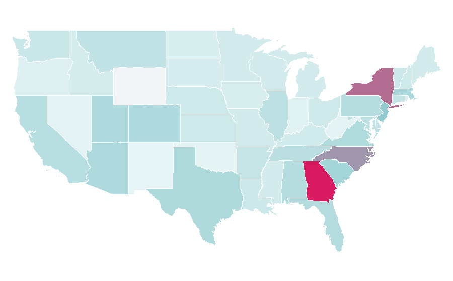 Affinity by region — Surya (tamil actor), United States