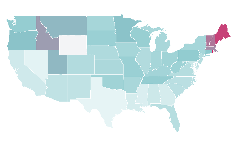 Affinity by region — Susan Boyle, United States