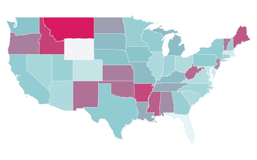 Affinity by region — Suspenders, United States