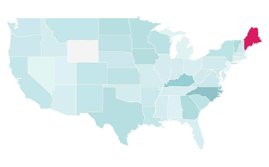 Affinity by region — Sustainable agriculture, United States