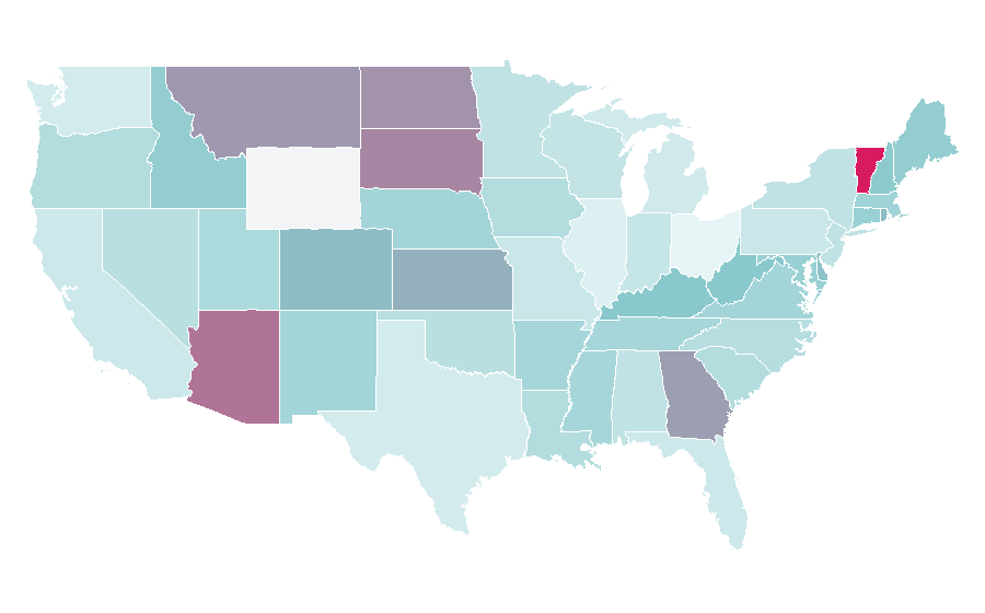 Affinity by region — Sustainable city, United States