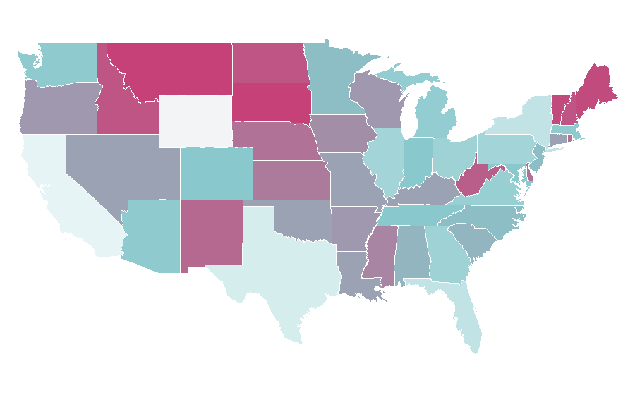 Affinity by region — Sustainable gardening, United States
