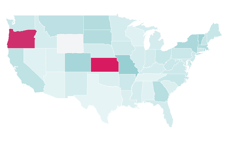 Affinity by region — Sustainable products, United States