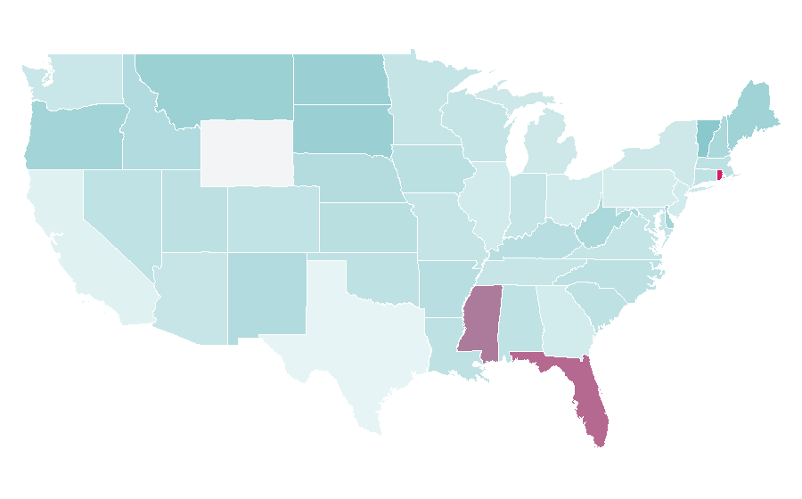 Affinity by region — Sustainable tourism, United States