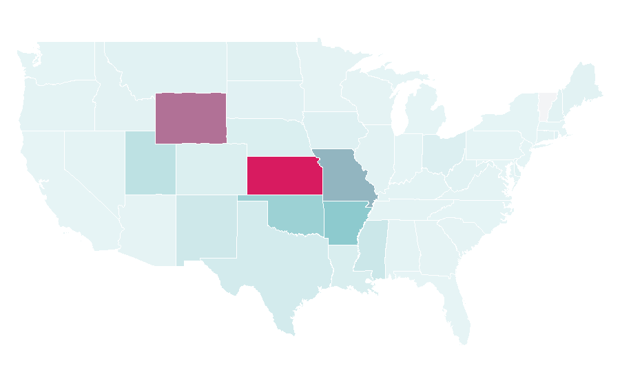 Affinity by region — Sutherland, United States