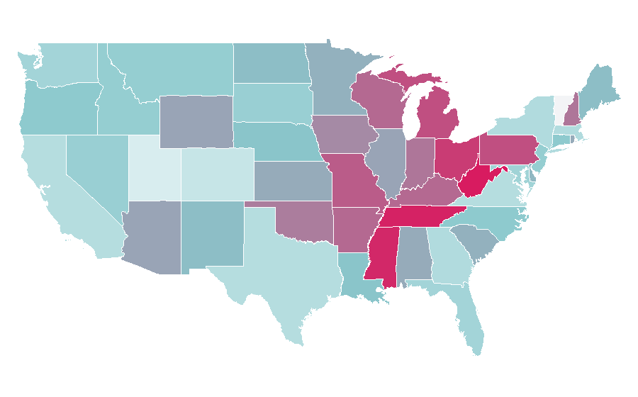 Affinity by region — Suzanne Somers, United States