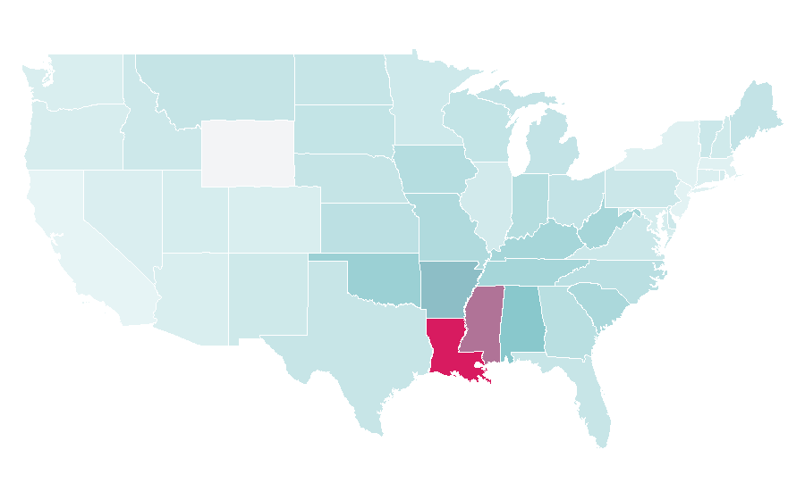 Affinity by region — Swamp People, United States