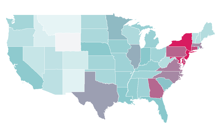 Affinity by region — Sweatpants, United States