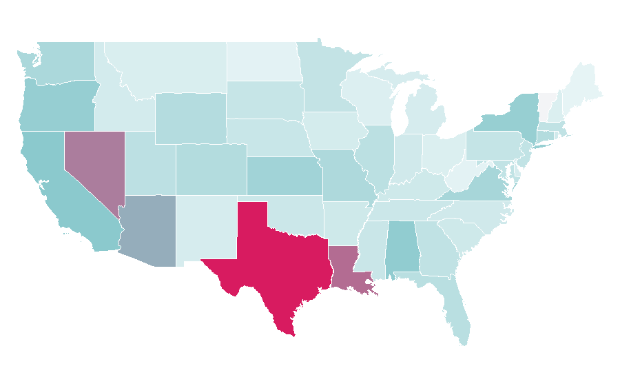 Affinity by region — Swift (programming language), United States