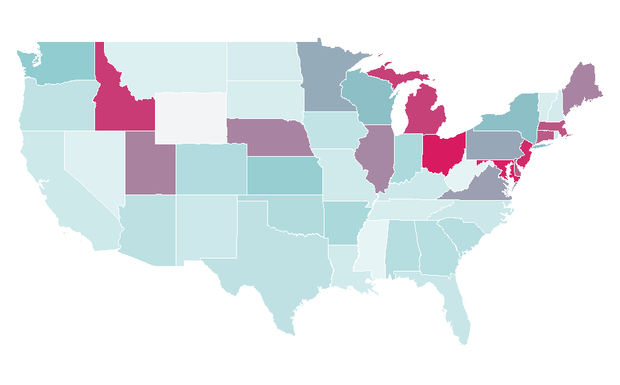 Affinity by region — Swimming lessons, United States