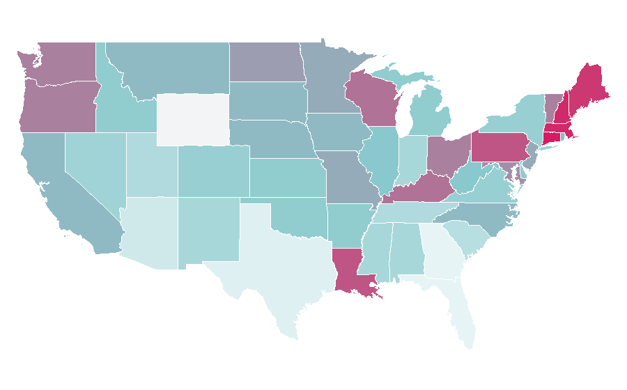 Affinité par région — Swing music, États-Unis