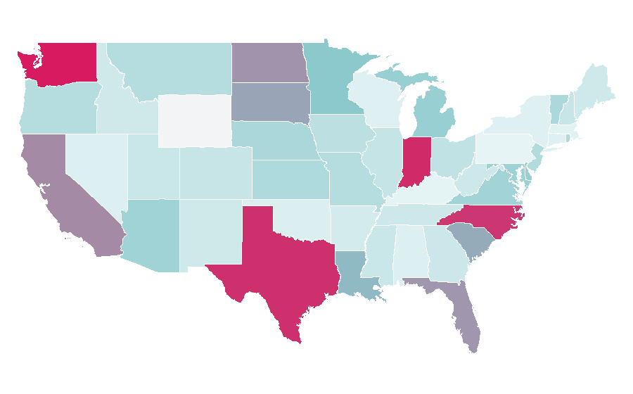 Affinity by region — Sylvan Learning, United States