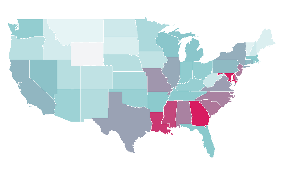 Affinity by region — SZA (singer), United States