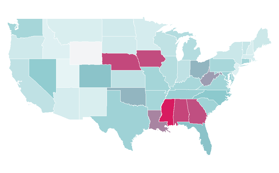 Affinity by region — T-Pain, United States