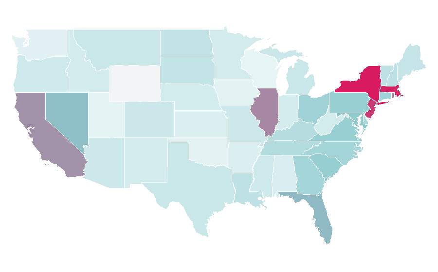 Affinity by region — Table reservation, United States