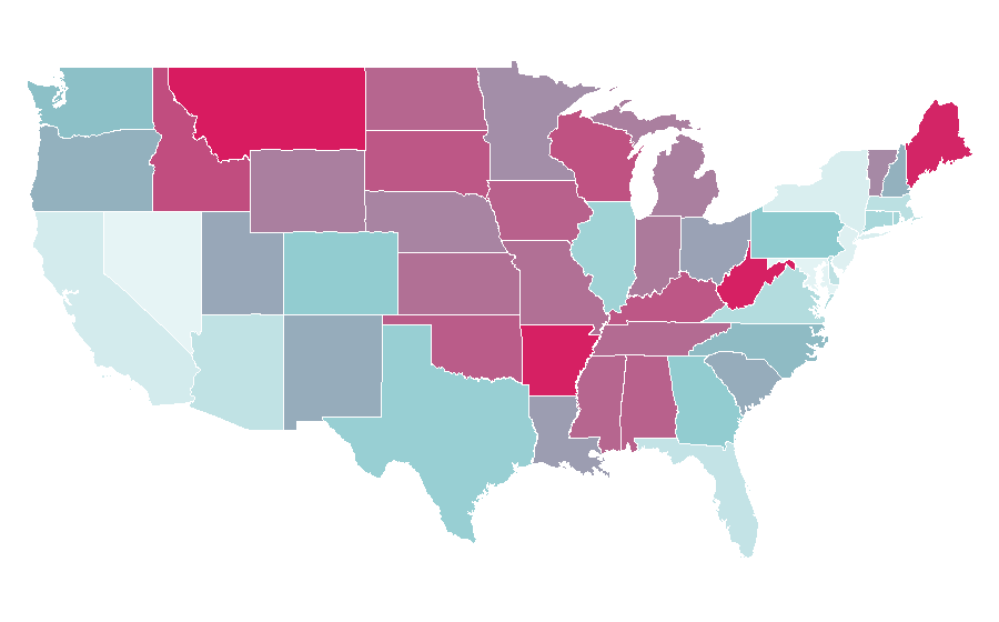 Affinity by region — Table saw, United States