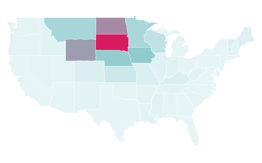 Affinity by region — Taco John's, United States
