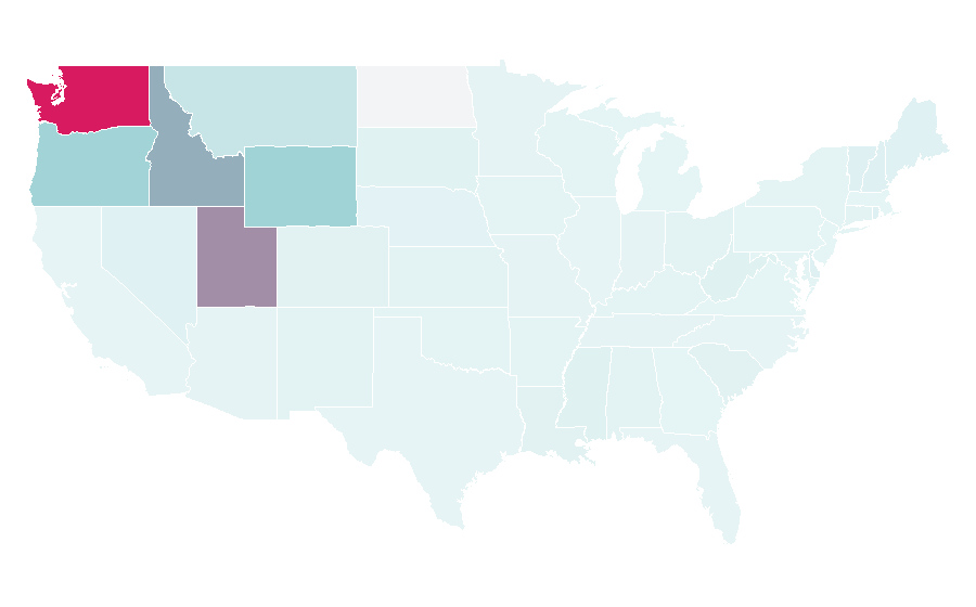 Affinity by region — Taco Time, United States