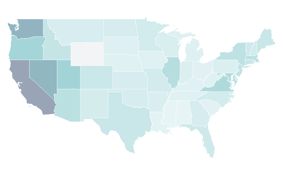 Affinity by region — Tagalog language, United States