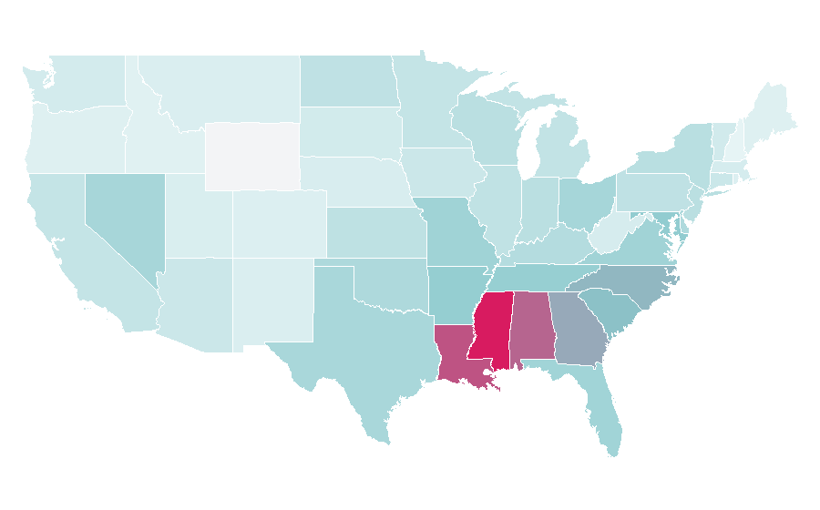 Affinity by region — Tagged, United States
