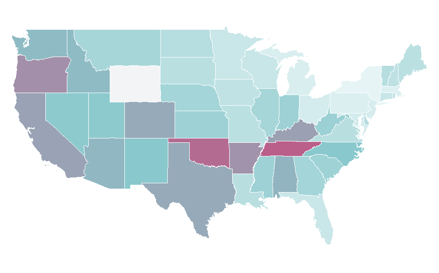 Affinity by region — Takamine Guitars, United States
