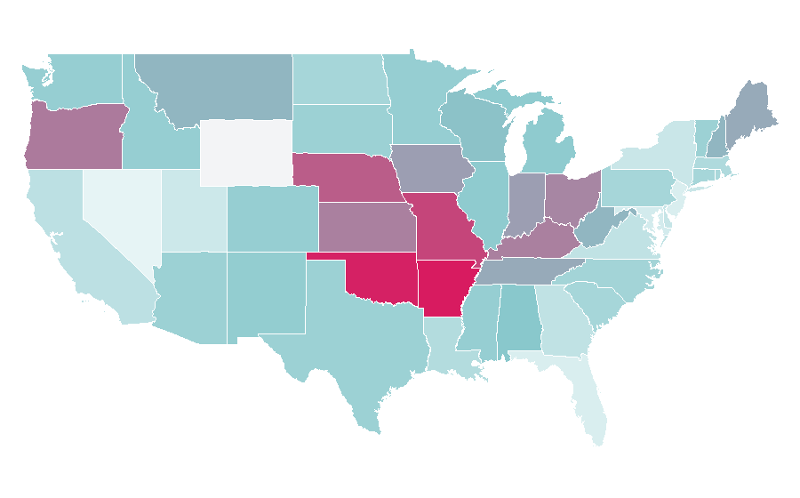 Affinity by region — Take Shelter, United States