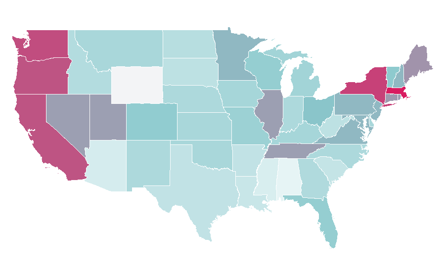 Affinity by region — Take That, United States