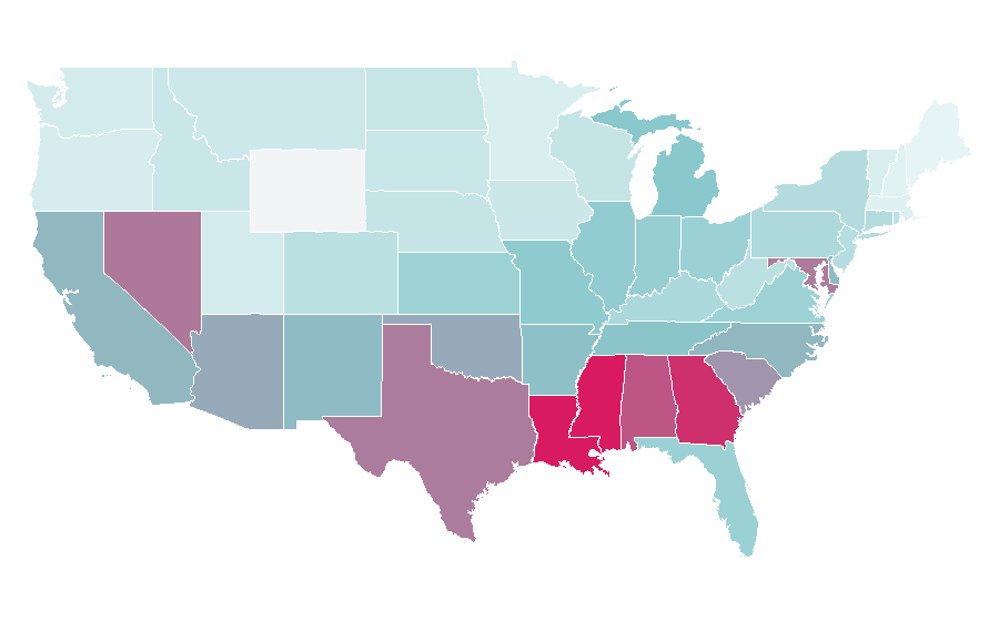 Affinity by region — Takers, United States